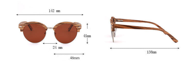 Bamboo Wood Polarized Sunglasses Men And Women Fashion