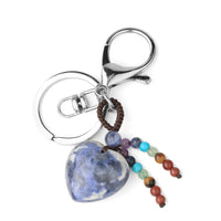 Love Natural Stone Crystal Keychain